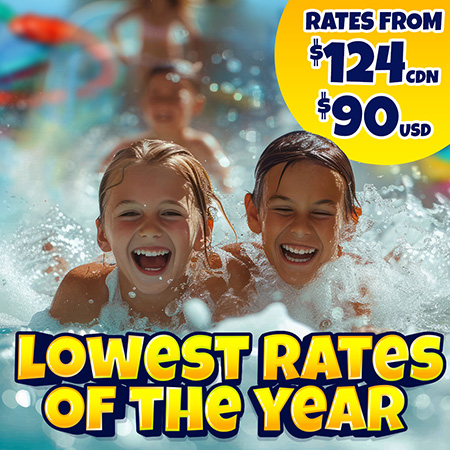 Lowest Rates of the Year! Hotel Waterpark Packages from $124